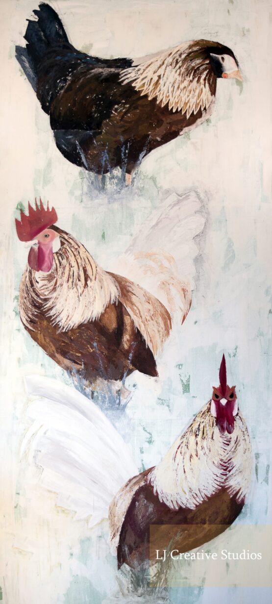 Chickens painting limited edition prints