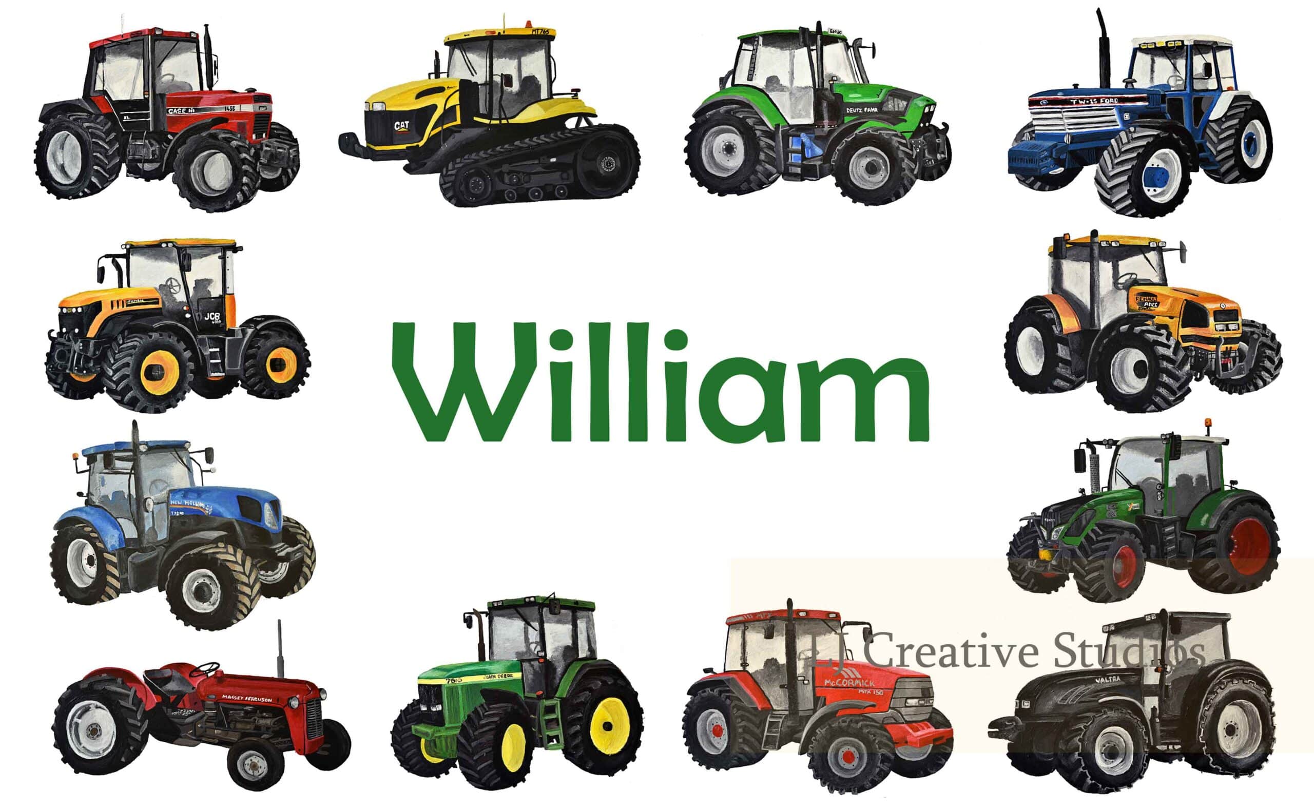 Personalised tractor painting. - LJ Creative Studios